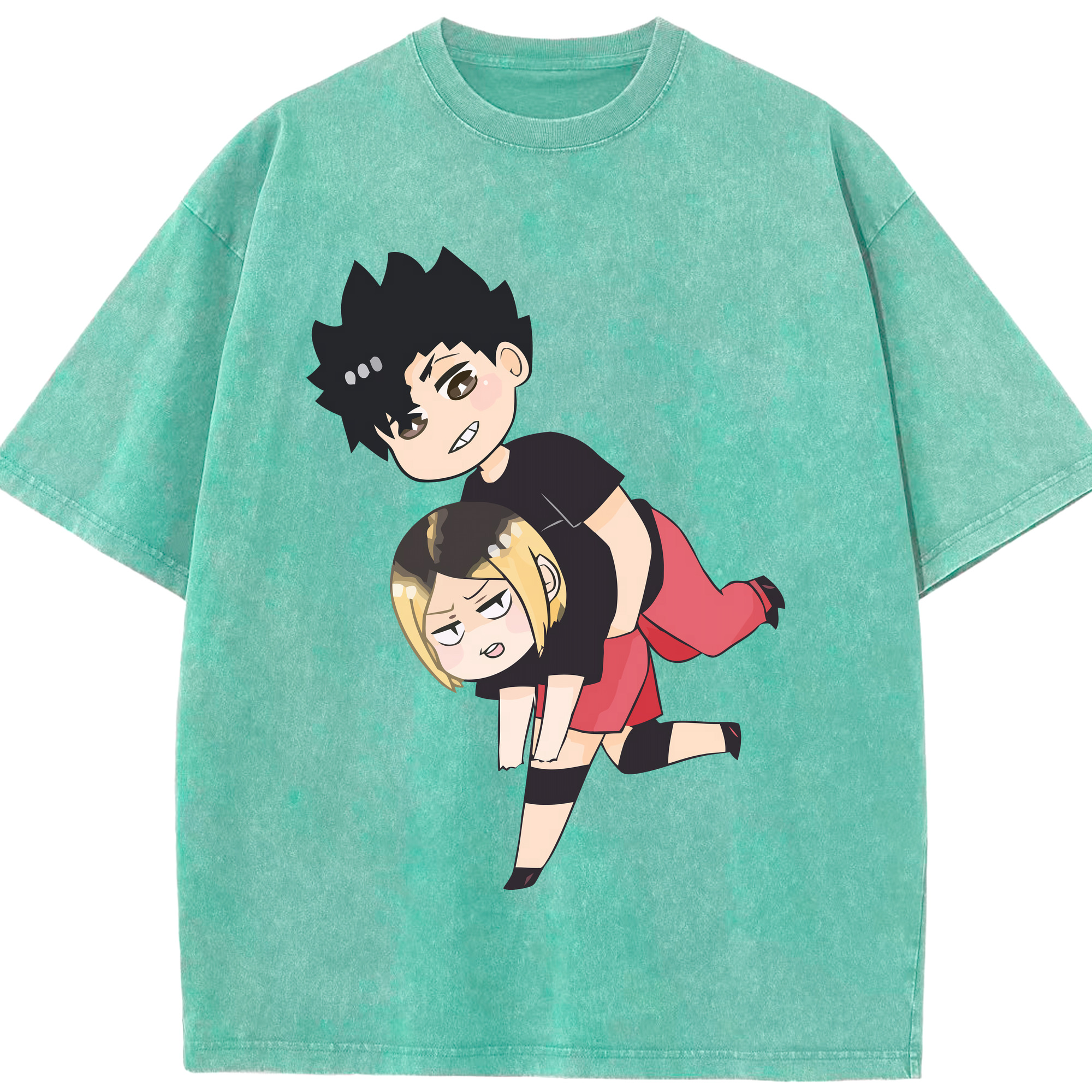 （画像用） ハイキュー!! Haikyu!! 綿100% ヴィンテージ風 半袖Tシャツ（フロントプリント）